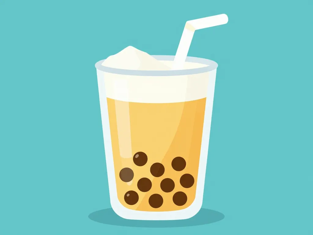 Diagramme composition bubble tea calories