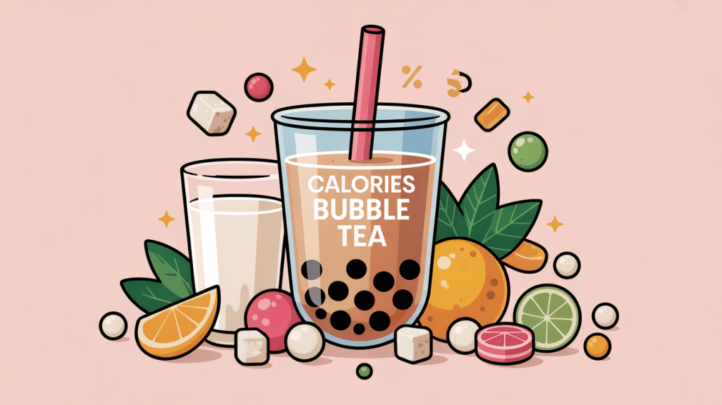 Illustration bubble tea calories apports caloriques