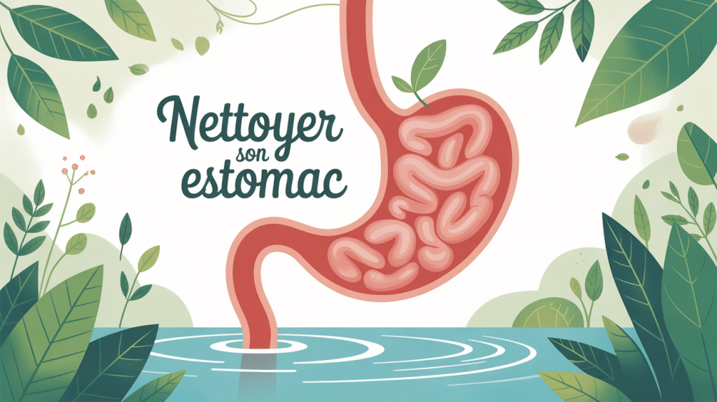 illustration comment nettoyer son estomac bien-être digestion