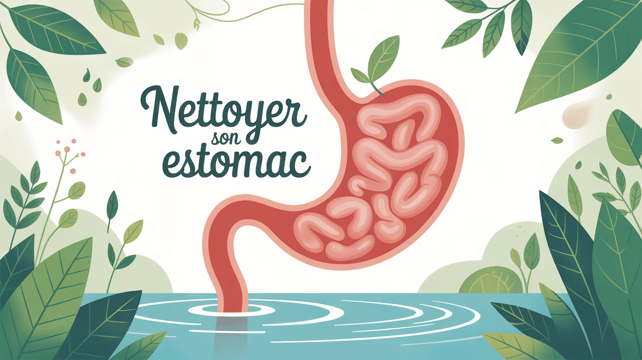 illustration comment nettoyer son estomac bien-être digestion