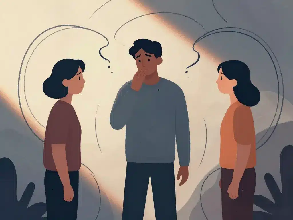 Image tension symbolique conflit avec ses parents à 40 ans