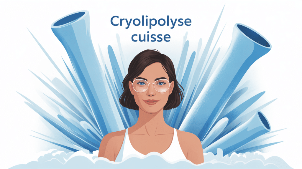 cryolipolyse cuisse silhouette féminine stylisée froid