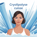 cryolipolyse cuisse silhouette féminine stylisée froid
