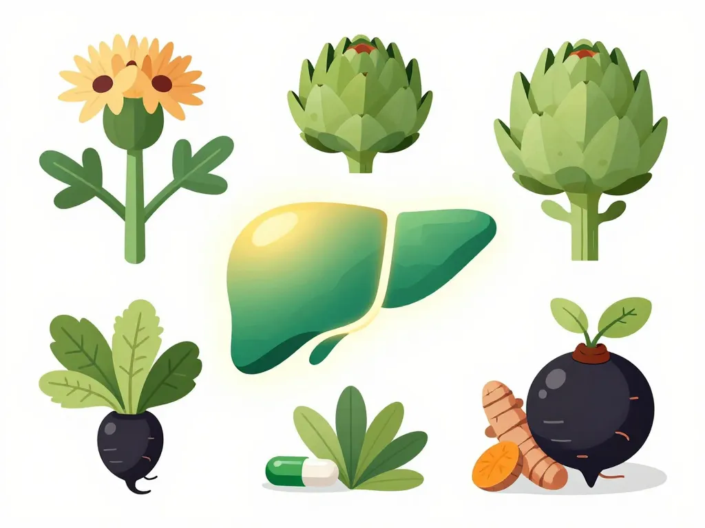 Principaux ingrédients detoxifiant pour le foie autour du foie