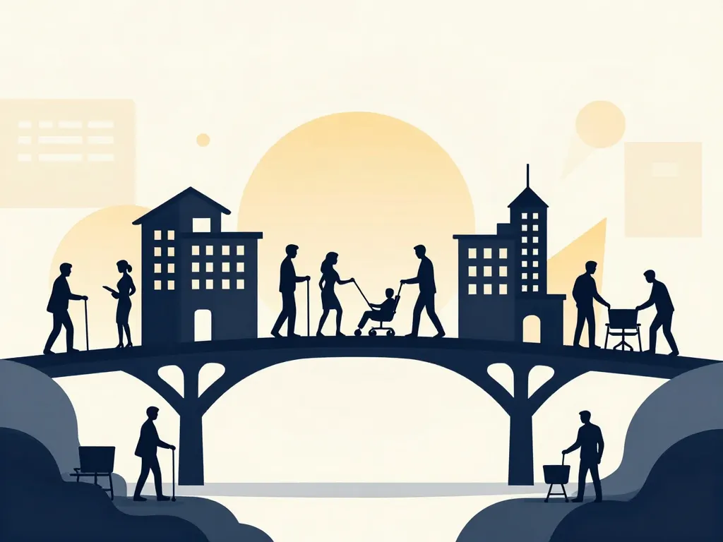 Différence collaboration et coopération métaphore visuelle travail