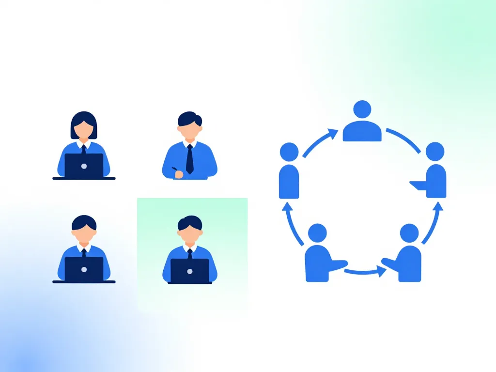 Différence collaboration et coopération diagramme conceptuel