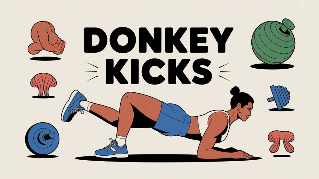 donkey kicks illustration renforcement fessiers maison