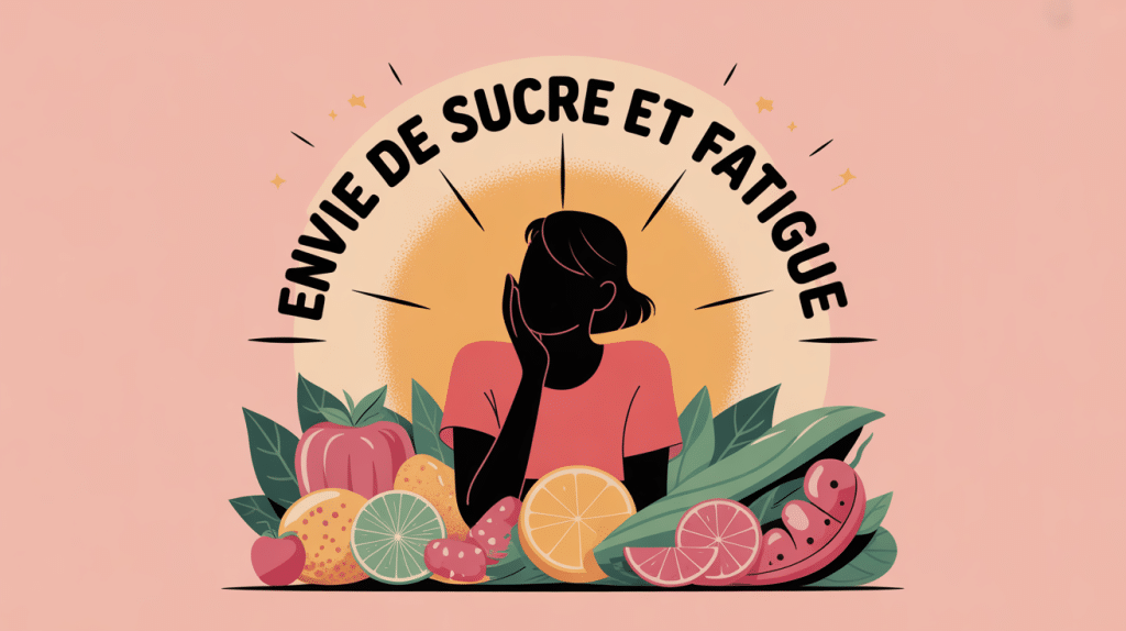 envie de sucre et fatigue visuel vectoriel