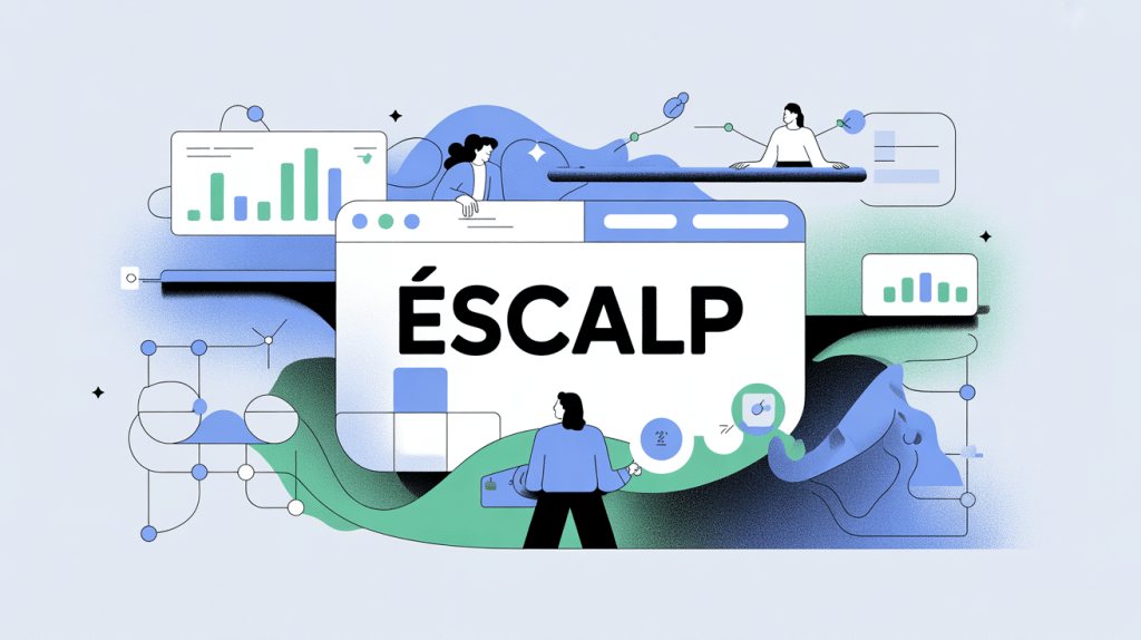 Illustration escalp tableau de bord et données