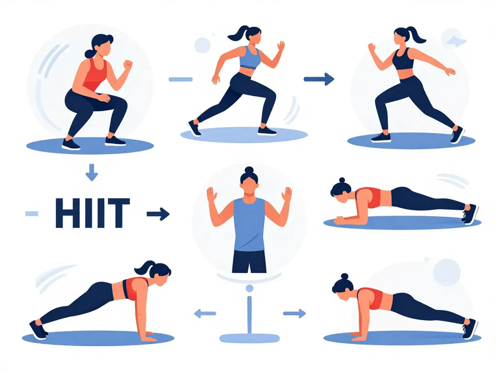 image hiit entrainement circuit débutant exercices