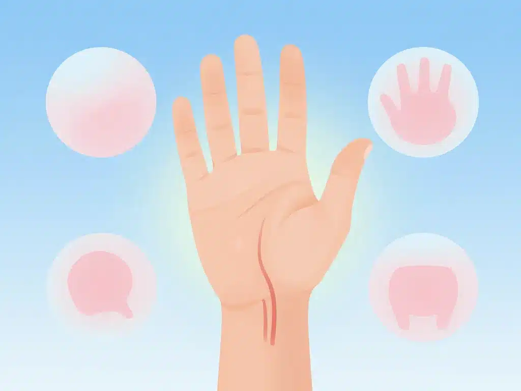 Diagramme inflammation cicatrice canal carpien cicatrice main