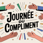 illustration stylisée journée du compliment ambiance positive