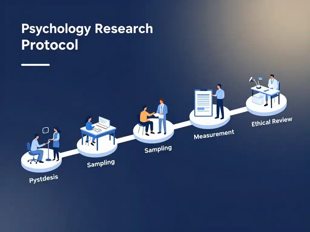 schéma étapes protocole de recherche méthodologie en psychologie
