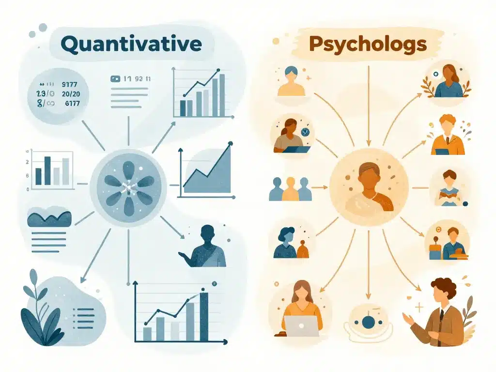 diagramme méthodes quantitatives qualitatives méthodologie en psychologie