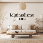 illustration minimaliste japonais décoration intérieure zen