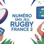 illustration numéro sms jeu rugby france 2 smartphone ballon tv