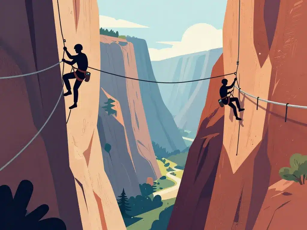 illustration aventure ponts parois via ferrata lantosque canyon