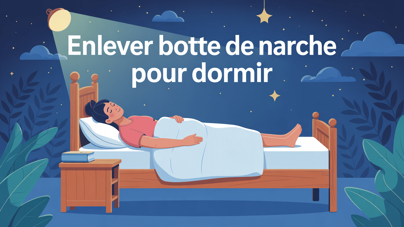 peut-on enlever une botte de marche pour dormir, personne allongée avec botte la nuit