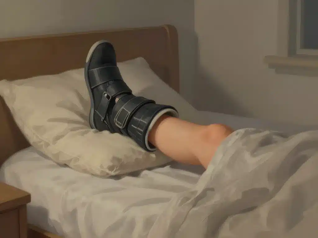 peut-on enlever une botte de marche pour dormir, position jambe surélevée sommeil