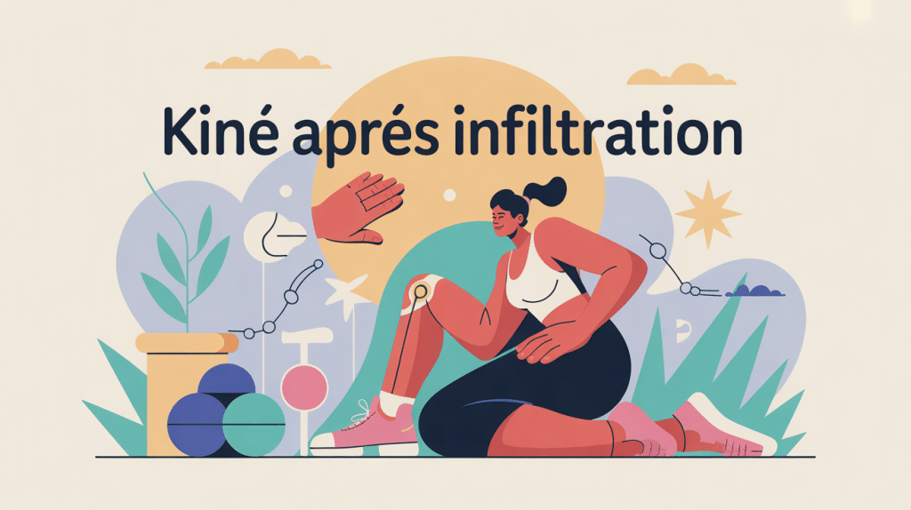 peut-on faire de la kiné après une infiltration illustration vectorielle moderne