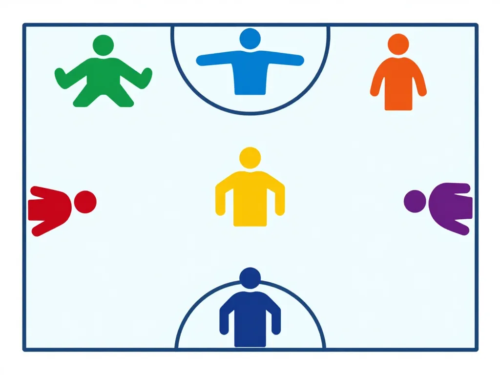 diagramme postes handball répartition sur terrain