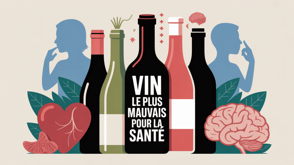 illustration vectorielle des dangers du vin sur la santé