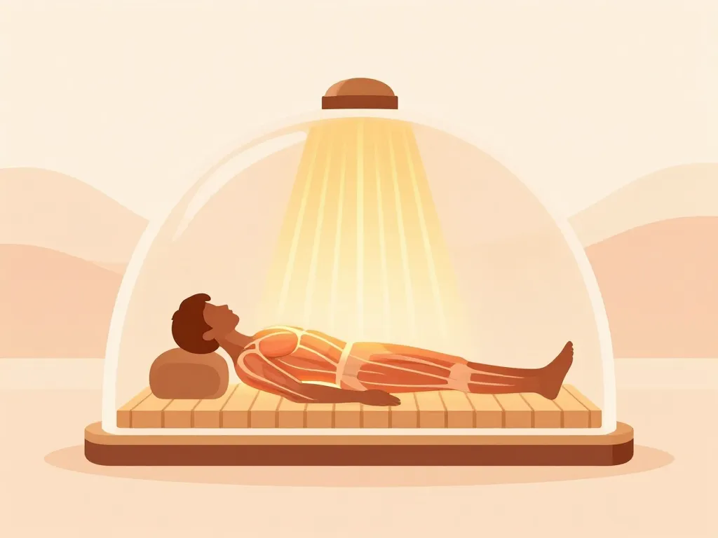 diagramme sauna dome effet infrarouge sur le corps