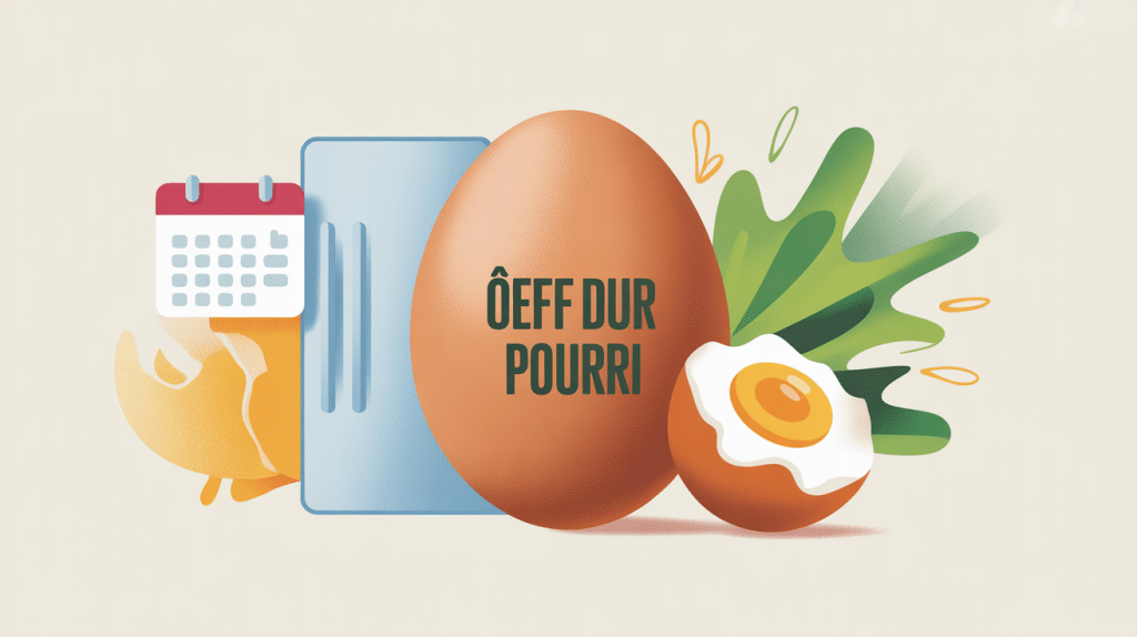 Illustration oeuf dur pourri prévention conservation