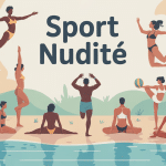 illustration sport nudité corps variés activités yoga natation