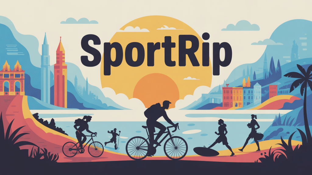 illustration sportrip ambiance dynamique sport et voyage