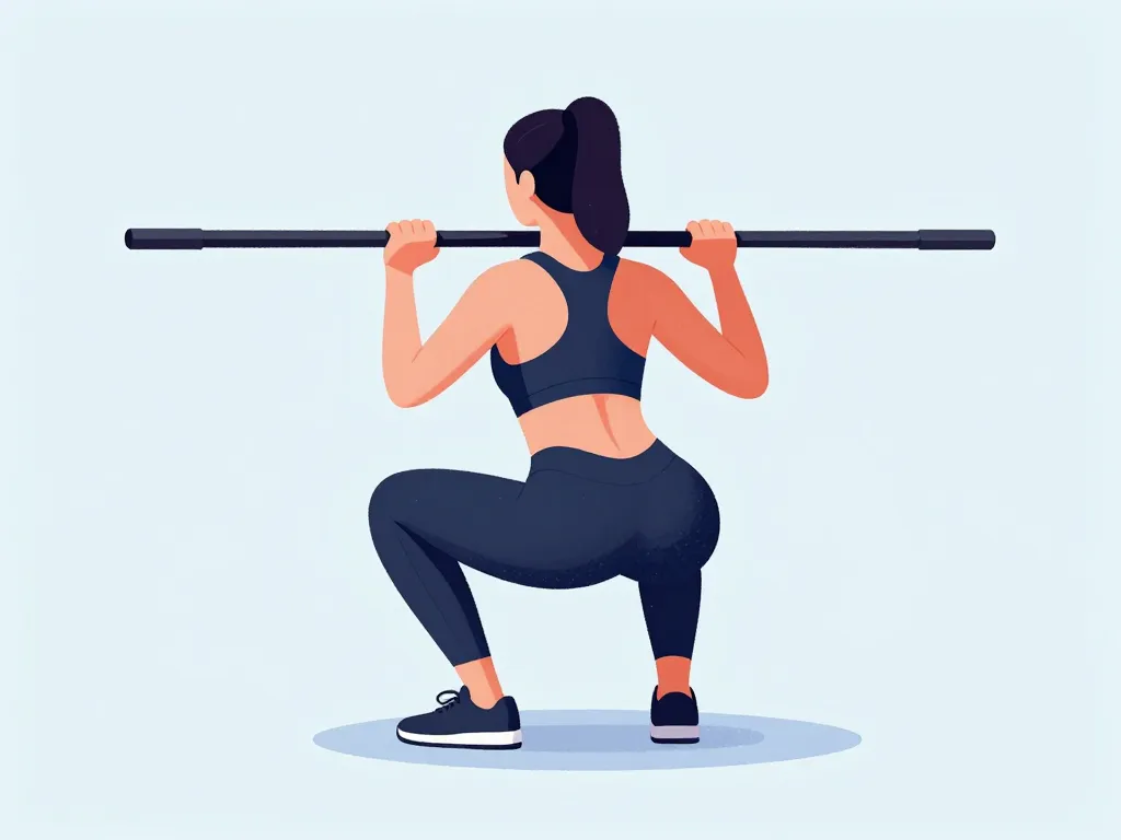 Posture correcte squat fessier en salle