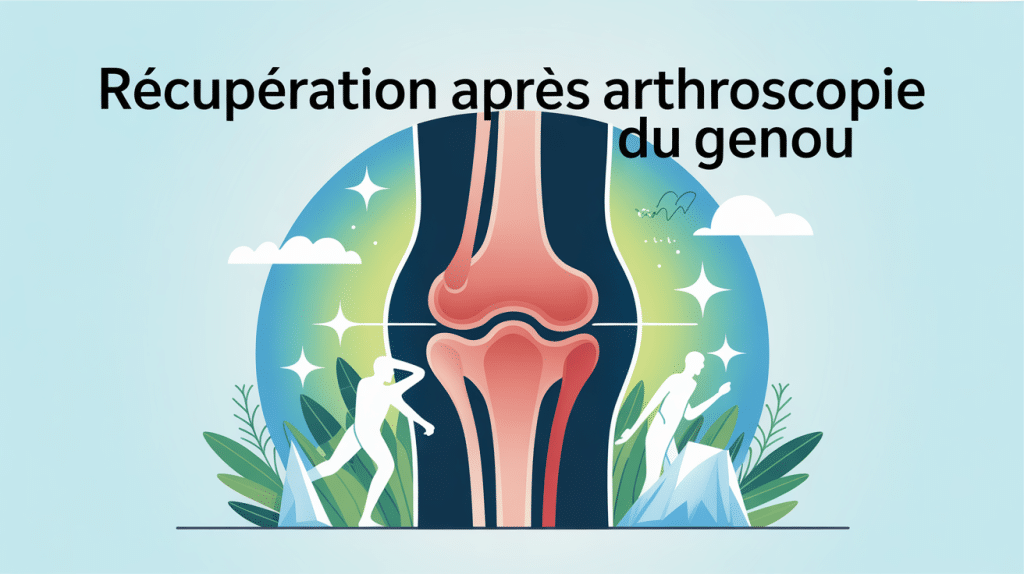illustration du genou en récupération, forum temps de récupération après arthroscopie