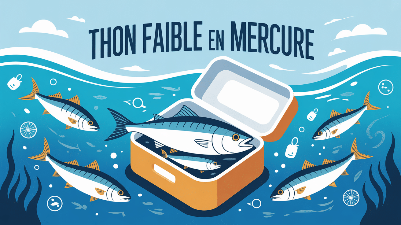Illustration thon sans mercure label sécurité santé