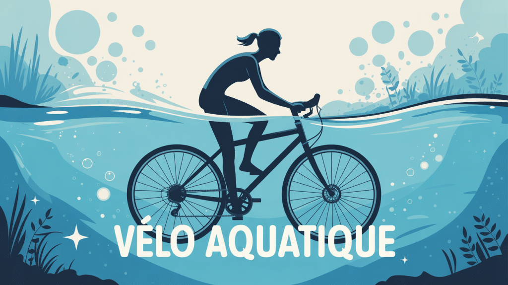 Illustration velo aquatique en piscine