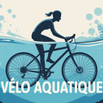 Illustration velo aquatique en piscine