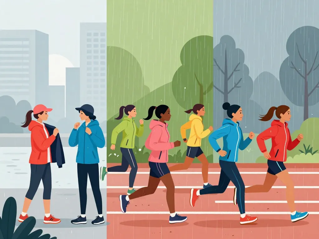 veste pluie femme running sélection en conditions et environnement