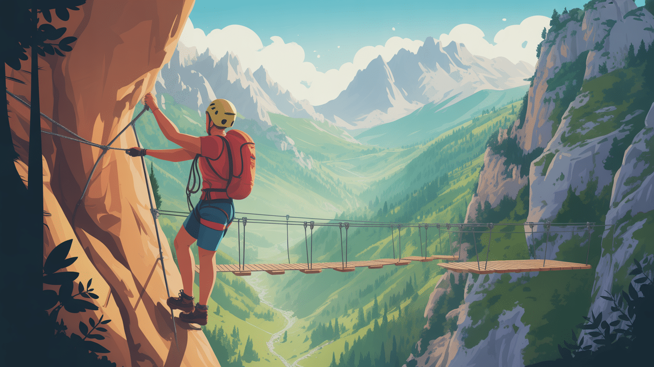 illustration verticale via ferrata lantosque gorges vésubie