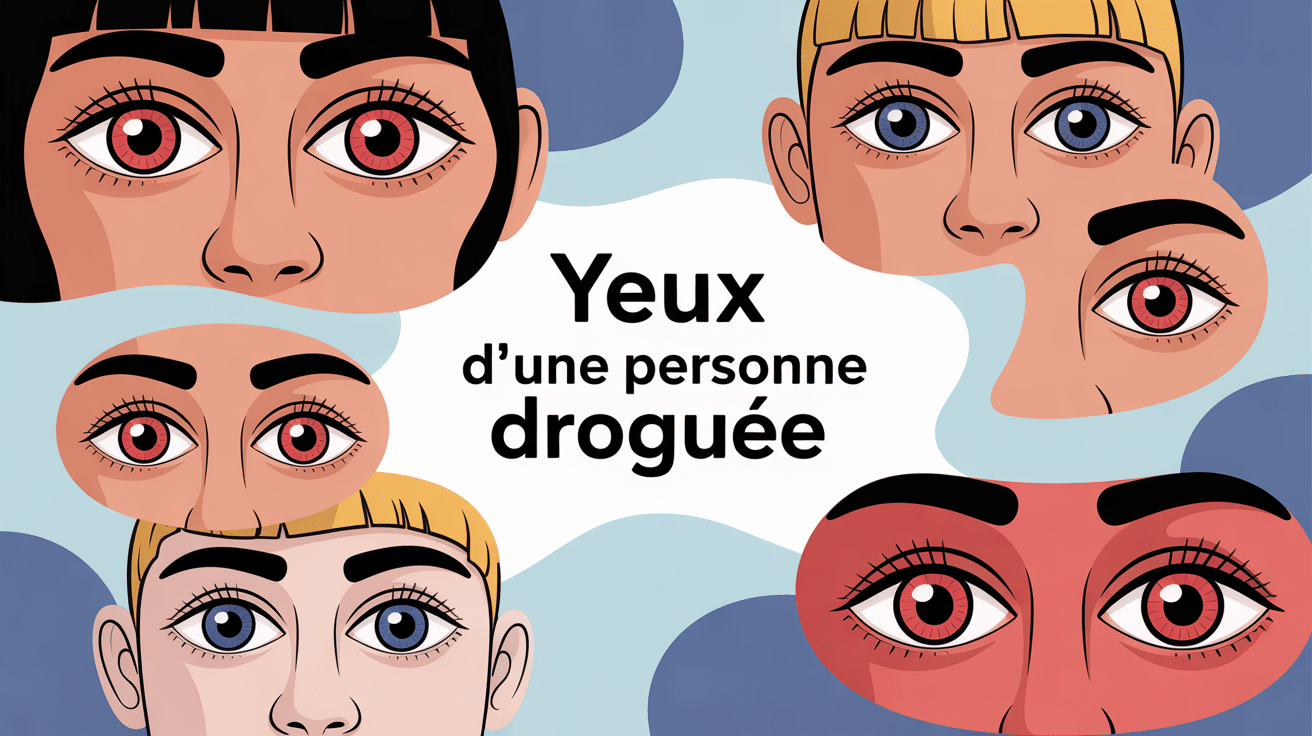 illustration yeux d'une personne droguée