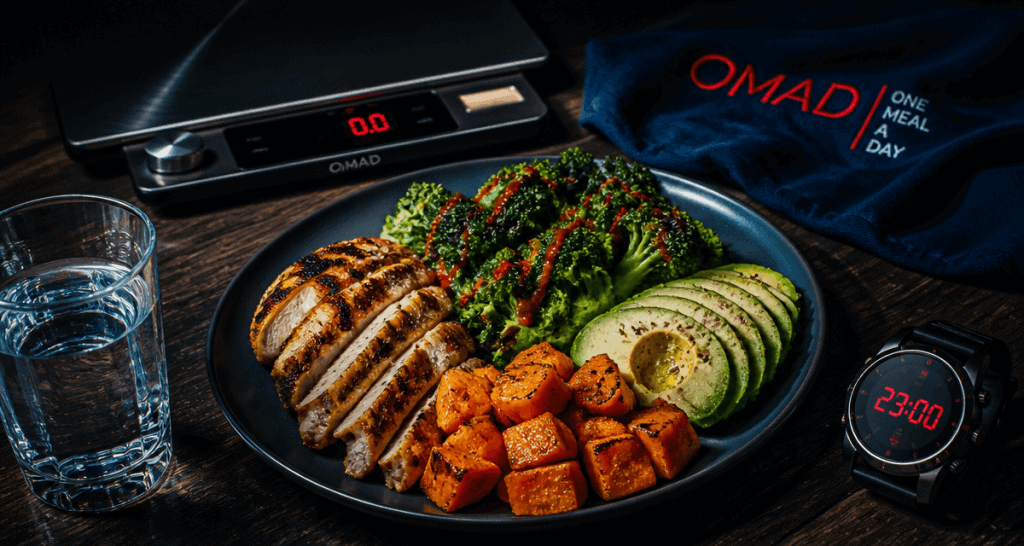 1 repas par jour combien de kilos perdus, assiette OMAD