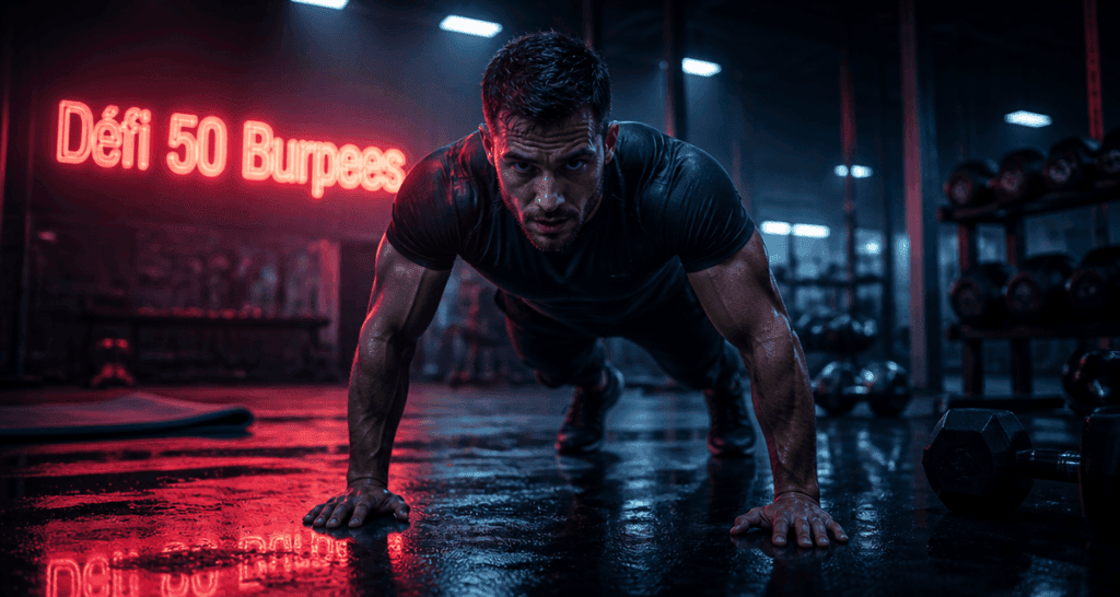 50 burpees par jour avant apres homme effort