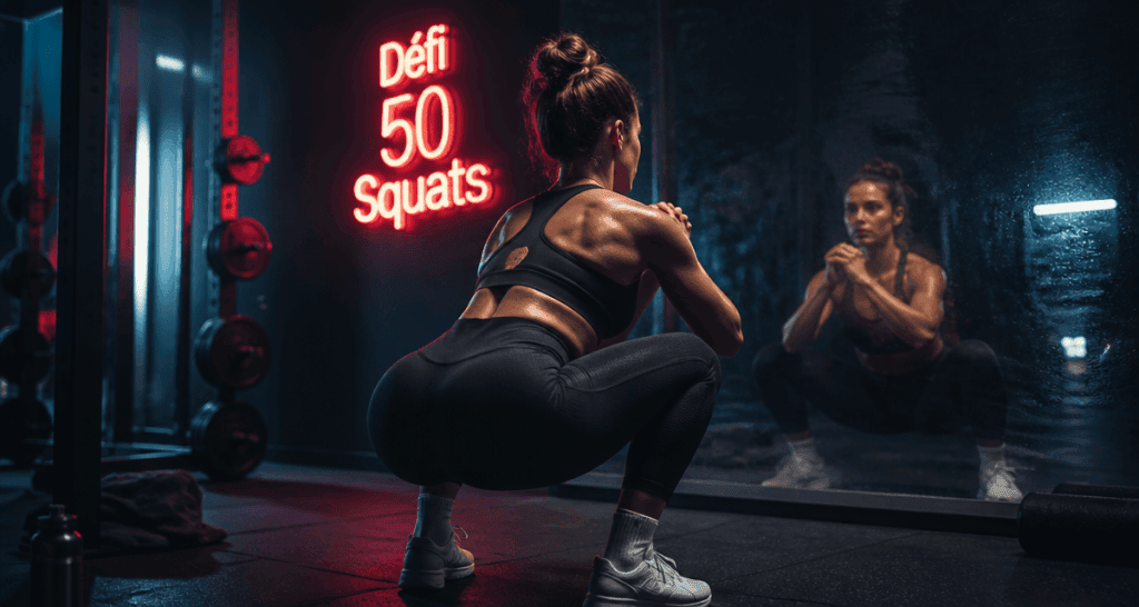50 squats par jour avant apres femme squat salle de sport