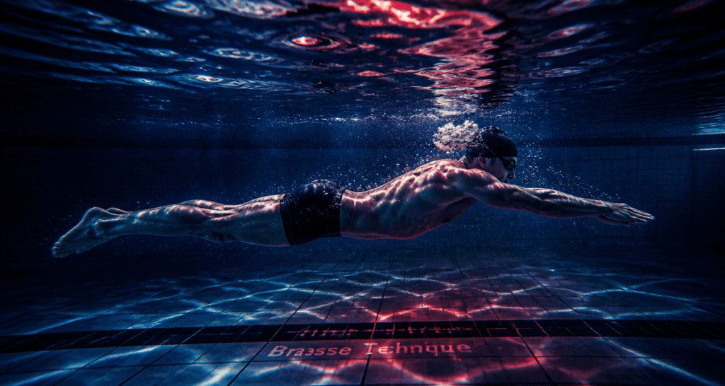 comment nager la brasse nageur sous l'eau technique