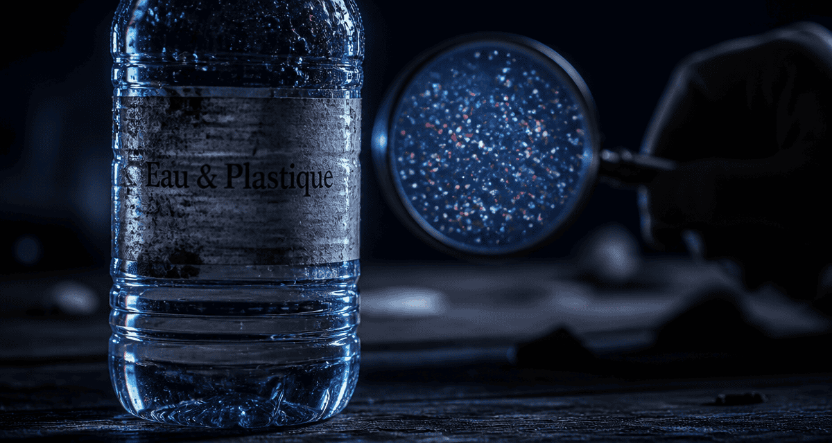 eau bouteille plastique microplastiques en suspension