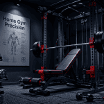 Salle moderne pour musculation à domicile