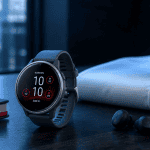 garmin venu 2s avis montre gris ardoise sur bureau