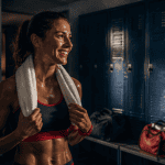 athlète sourire hormone du bonheur sport vestiaire