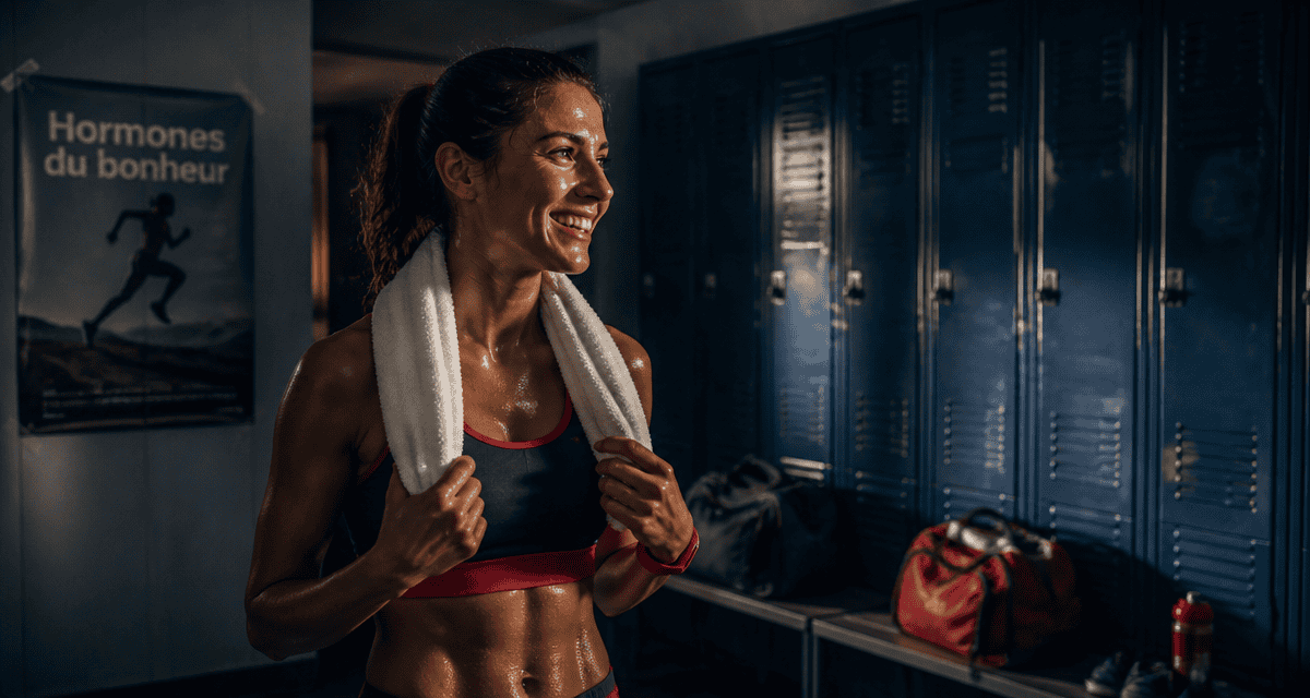 athlète sourire hormone du bonheur sport vestiaire