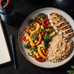 nutrition perdre du poids assiette équilibrée légumes poulet riz