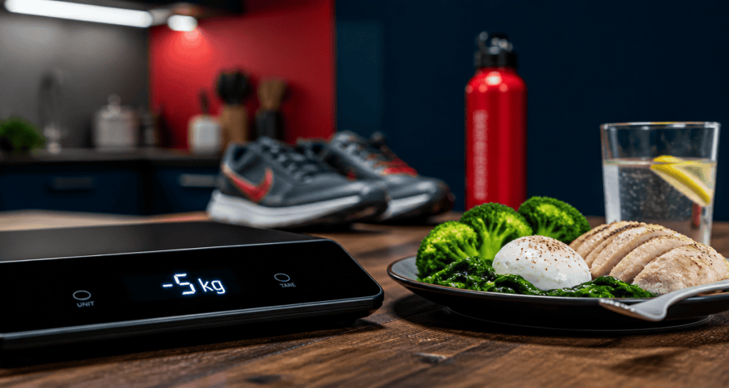 perdre 5 kg en 10 jours assiette saine balance