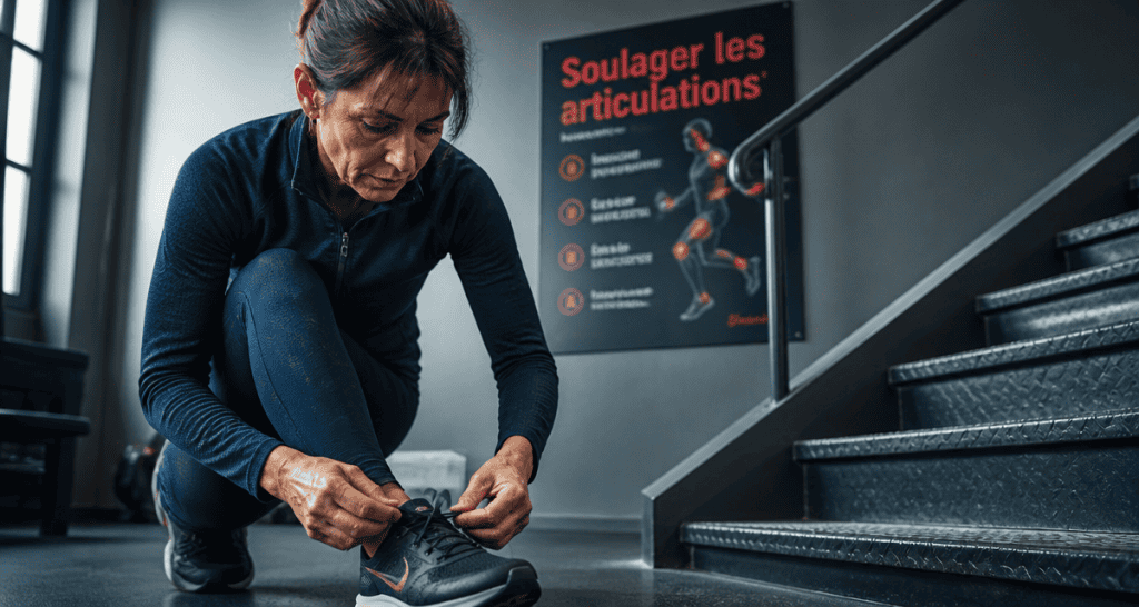 Perte de poids et douleurs articulaires femme lacets